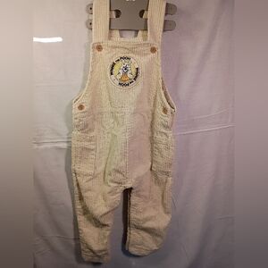 Winnie the Pooh Cream Corduroy Overalls
